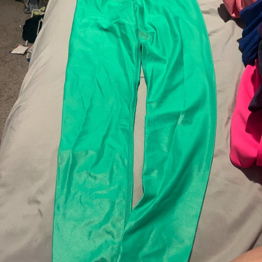 Carbon38 Green Leggings Small - image 4